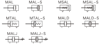 MAL系列铝合金迷你标准气缸